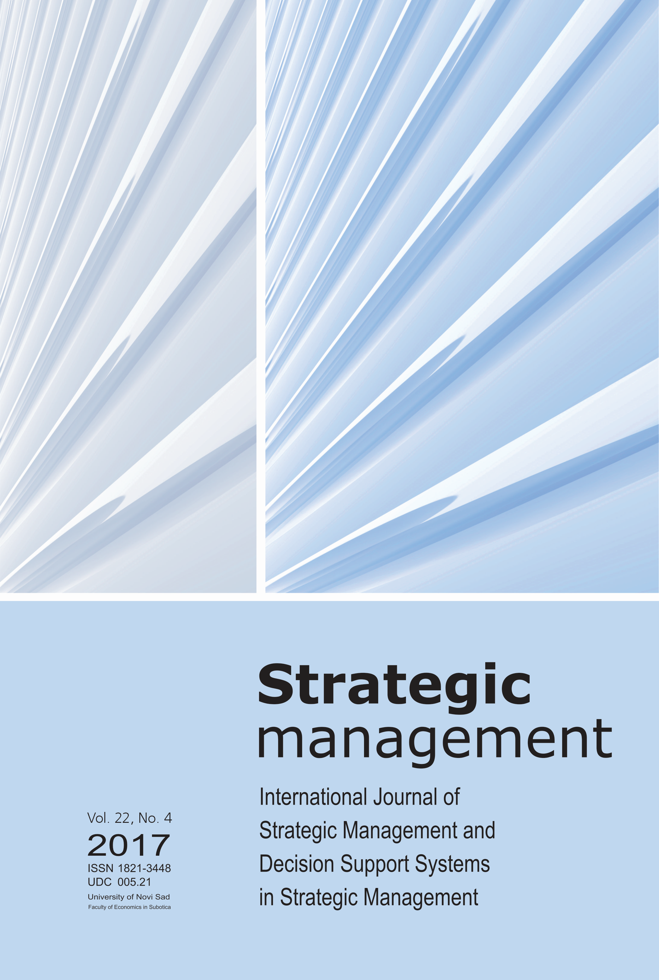 					View Vol. 22 No. 4 (2017): Strategic Management
				