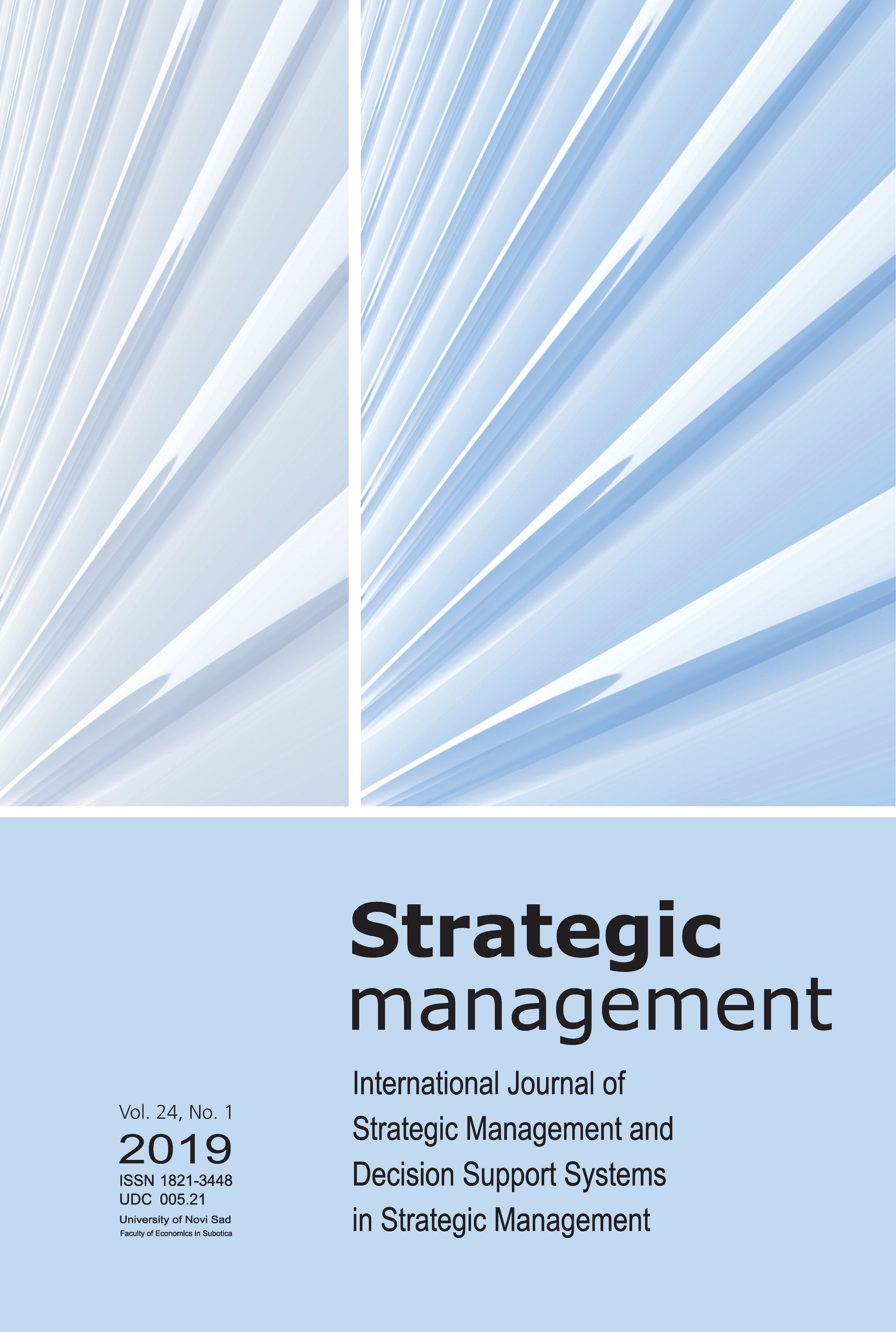					View Vol. 24 No. 1 (2019): Strategic Management
				
