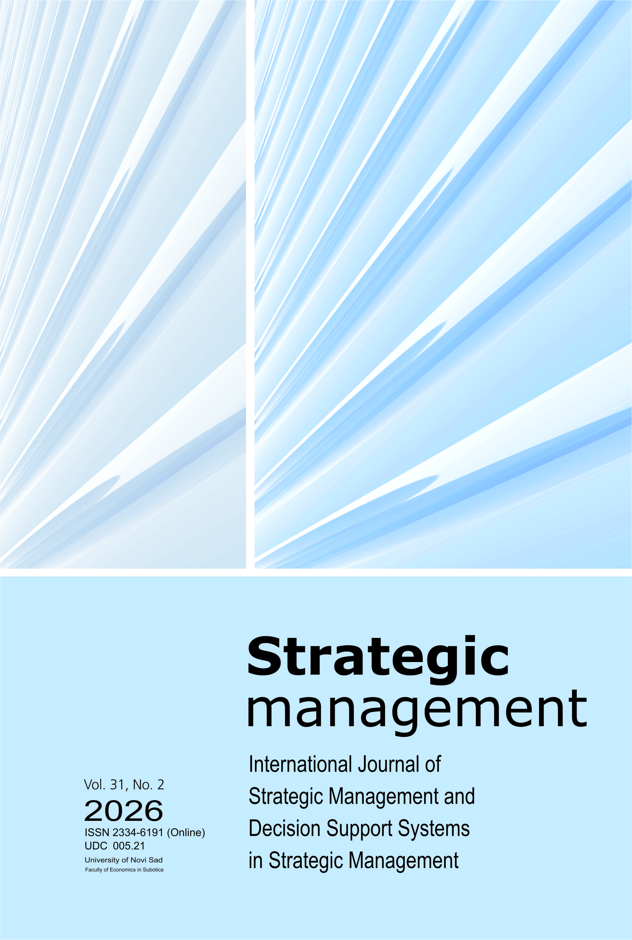 					View Vol. 31 No. 2 (2026): Strategic Management
				