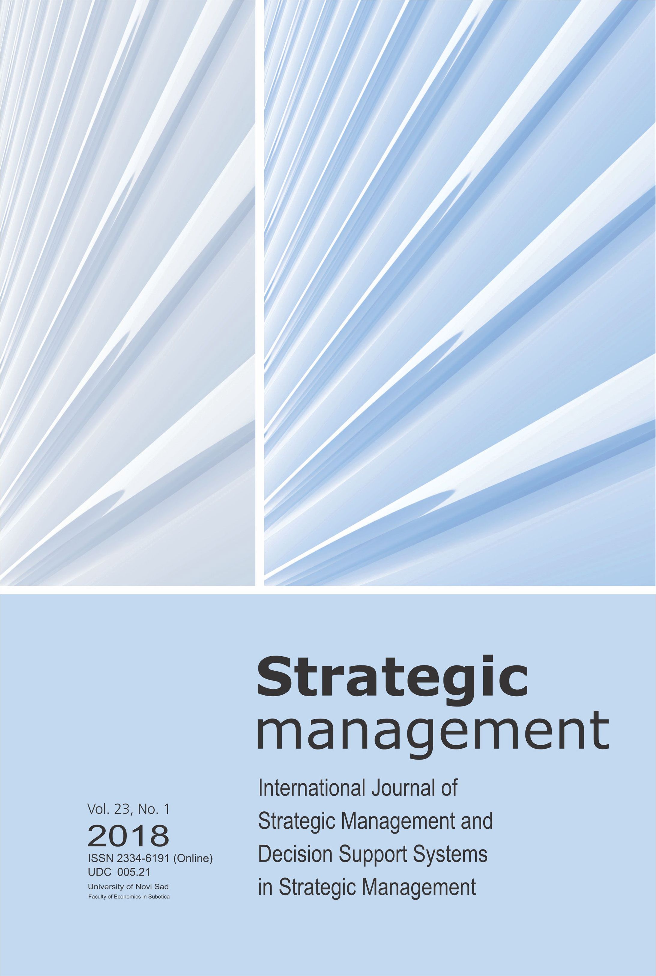 					View Vol. 23 No. 1 (2018): Strategic Management
				